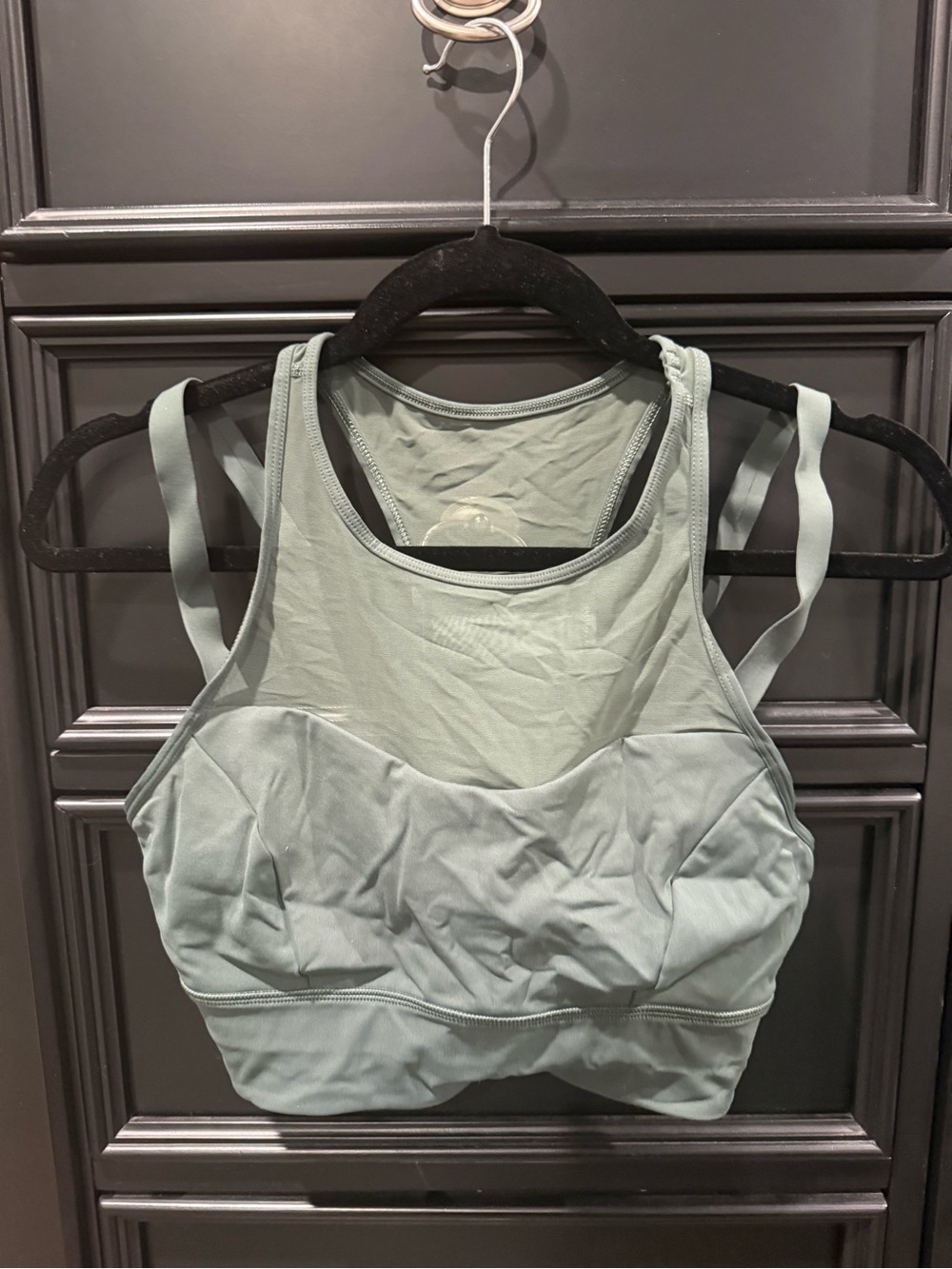 lululemon athletica High-Neck Sage Green Sports Bralette